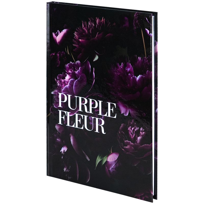 Книга записна тверда обкл. А5, 96 арк. , кліт. , Purple fleur фото 2 Книга записна тверда обкл. А5, 96 арк. , кліт. , Purple fleur фото 2
