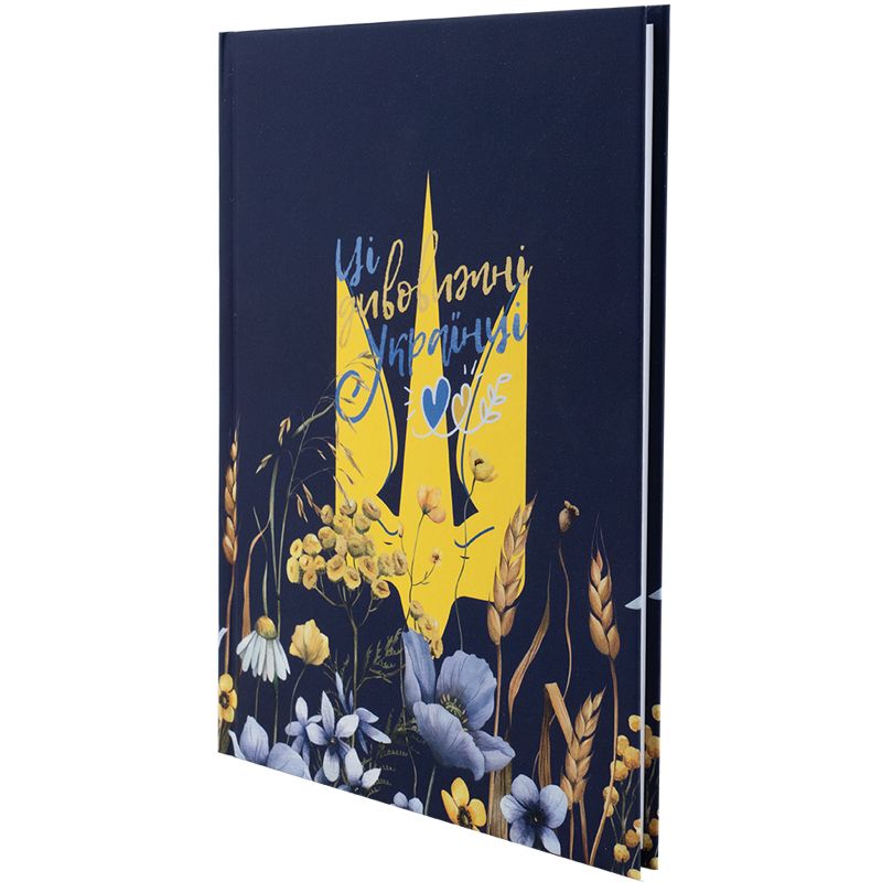 Книга записна тверда обкл.  А5, 96 арк. , кліт. , UA Українці  фото 2