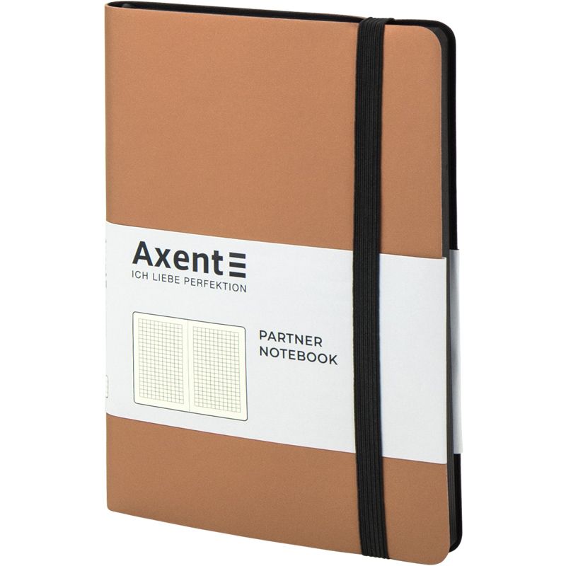 Книга записна Partner Soft, 125*195, 96арк, кліт, золота фото 2 Книга записна Partner Soft, 125*195, 96арк, кліт, золота фото 2