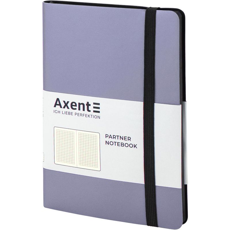 Книга записна Partner Soft, 125*195, 96арк, кліт, срібляста фото 2 Книга записна Partner Soft, 125*195, 96арк, кліт, срібляста фото 2