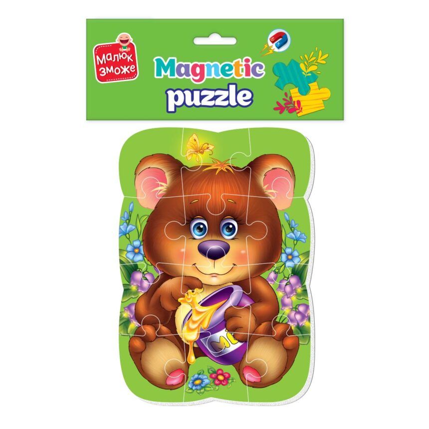 Гра розвиваюча A5 магнітні пазли "Ведмежа" Vladi Toys фото 2 Гра розвиваюча A5 магнітні пазли "Ведмежа" Vladi Toys фото 2