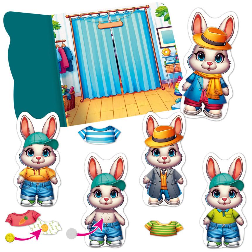 Гра розвиваюча Vladi Toys з липучками "Зайчик" VT1320-04 фото 2 Гра розвиваюча Vladi Toys з липучками "Зайчик" VT1320-04 фото 2