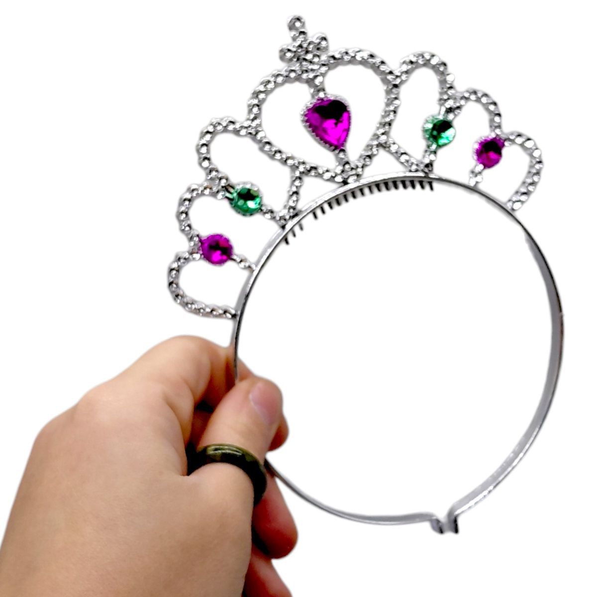 Святкова корона Серце рожеве 18 см  фото 2