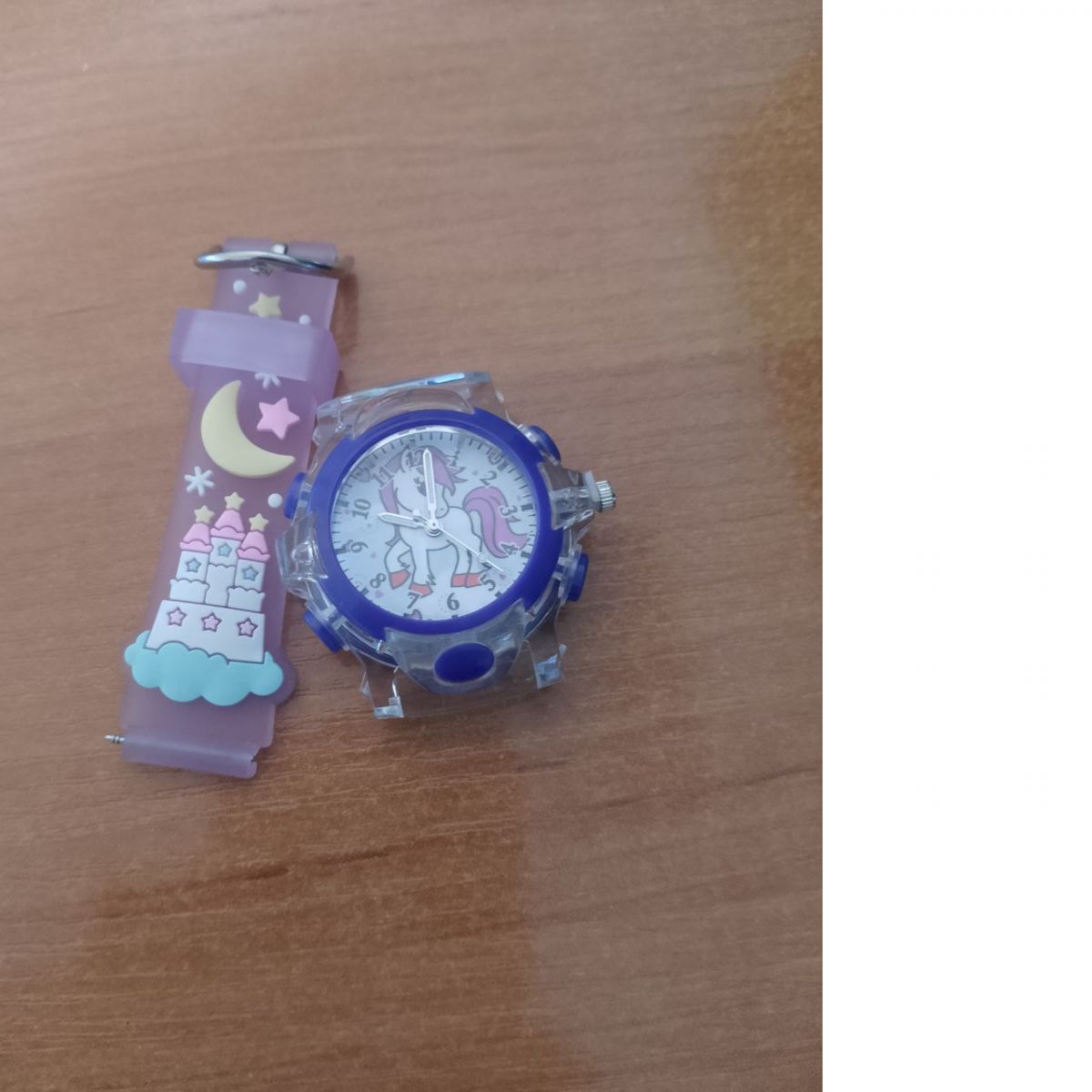 Уцінка.  Годинник дитячий аніме Sanrio мікс герой (аналоговий, силіконовий регульований ремінець, підсвітка) Не вистачає деталей  фото 2