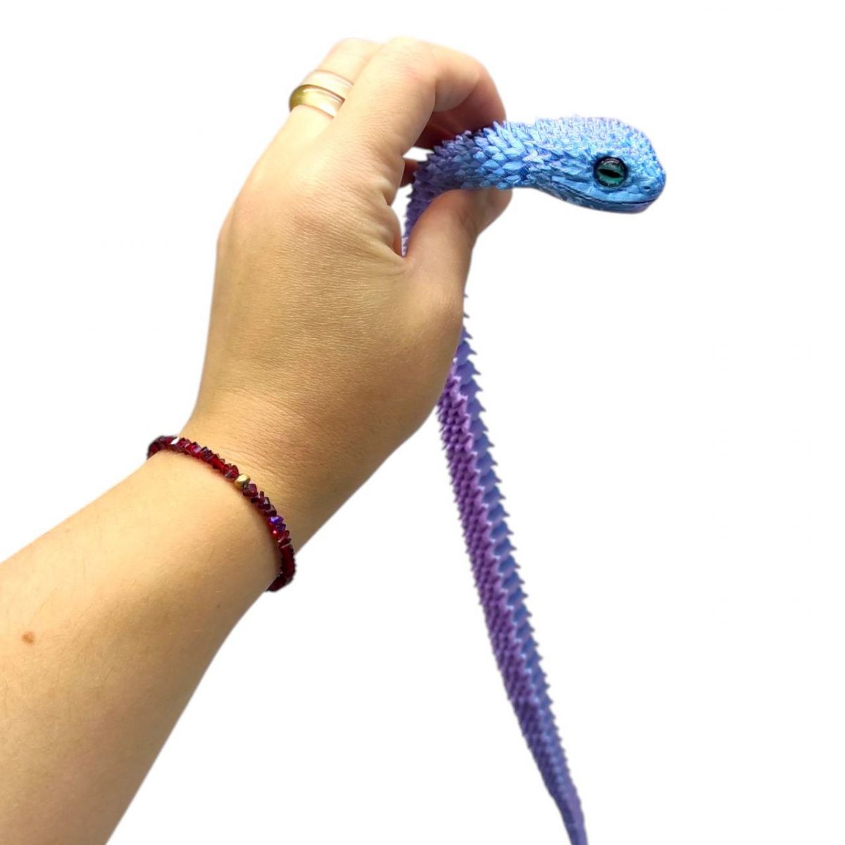 Іграшка рухлива 3D Змія 45 cм (ЧЕРВОНА)  фото 2