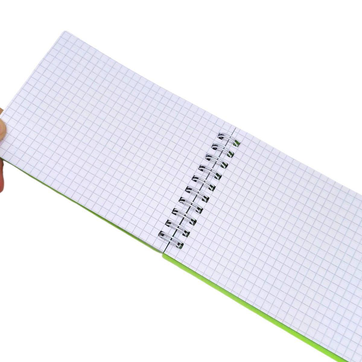 Блокнот А6, 80 арк. , пластик, пружина зверху (мікс кольорів)  фото 2