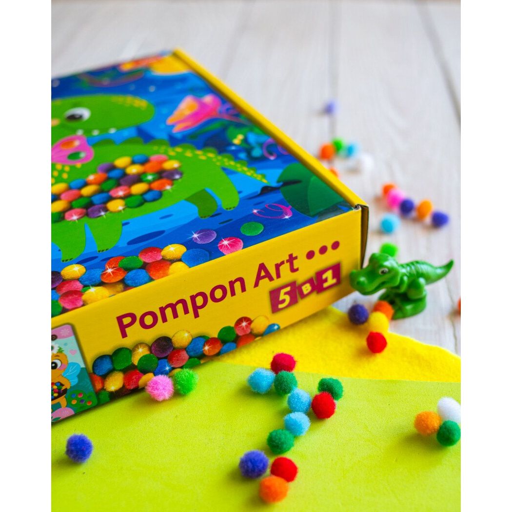 Великий набір для творчості.  Pompon Art.  Дракончик  фото 2