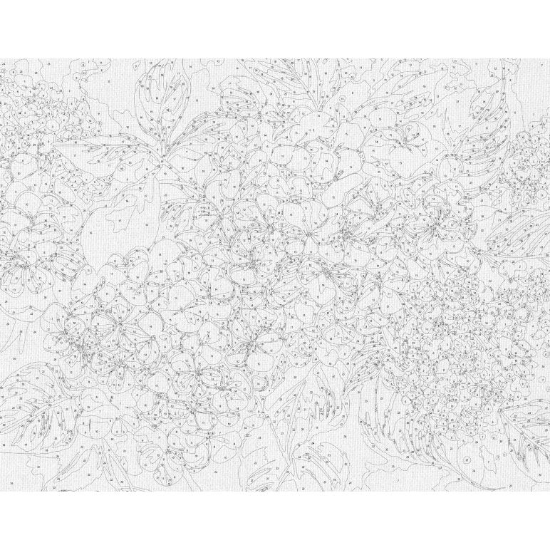 Картина за номерами "Блакитна гортензія" 40*50 см  фото 2