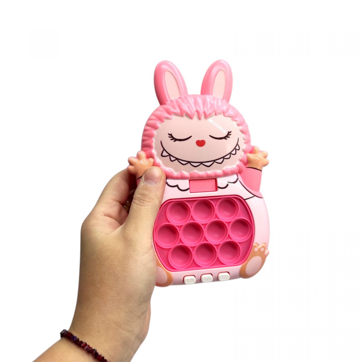 Электронная игра Finger Press Pop-It Console - Лабубу (Розовый) фото 2 Электронная игра Finger Press Pop-It Console - Лабубу (Розовый) фото 2