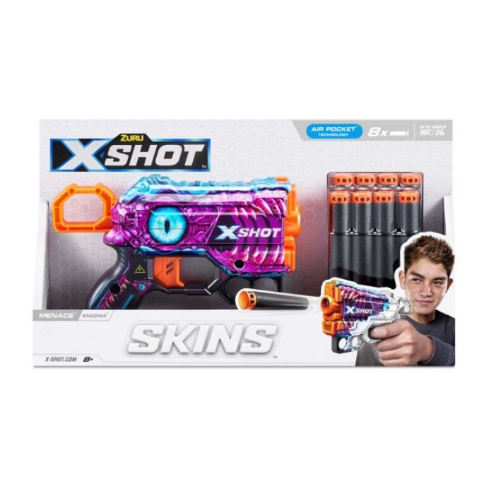 Швидкострільний бластер "X-SHOT Skins Menace Enigma" (8 патронів) фото 2 Швидкострільний бластер "X-SHOT Skins Menace Enigma" (8 патронів) фото 2
