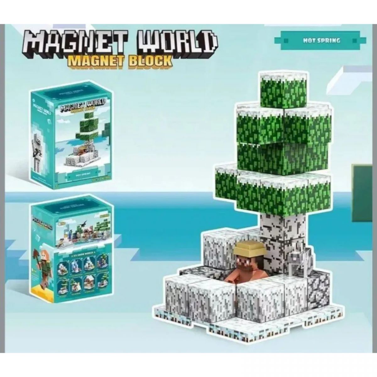 Магнитный конструктор «Блоки Minecraft» (39 елементов)  фото 2