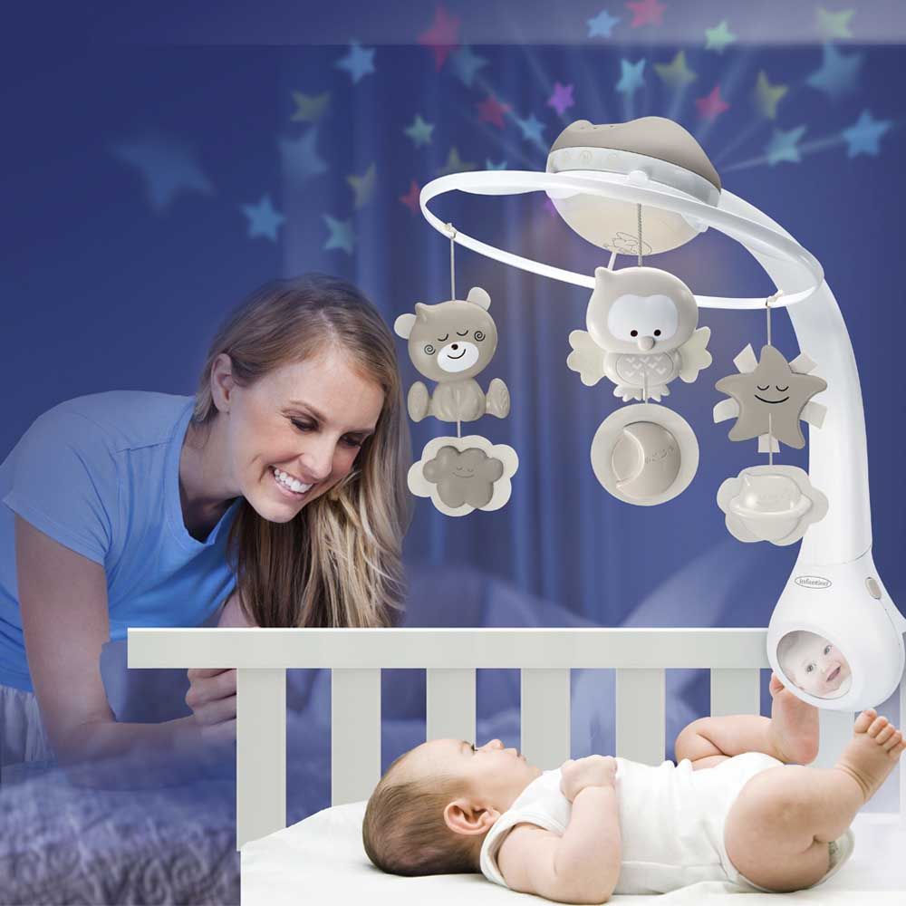 INFANTINO Мобіль музичний з проектором 3 в 1, сірий  фото 2 INFANTINO Мобіль музичний з проектором 3 в 1, сірий  фото 2