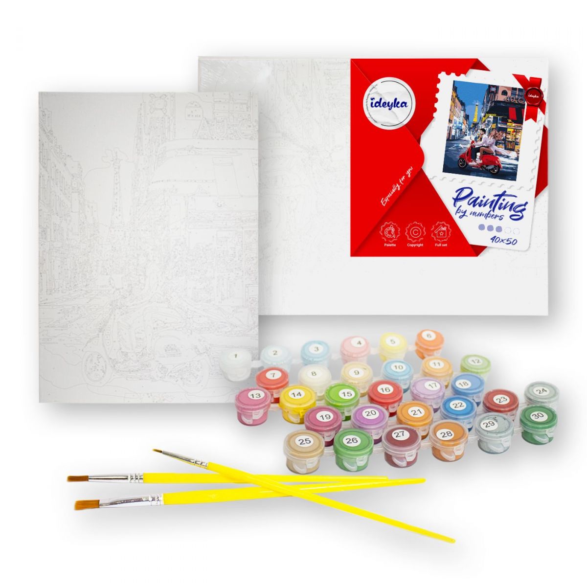 Набір для розпису по номерах.  "Морський пейзаж" 40х40см  фото 2