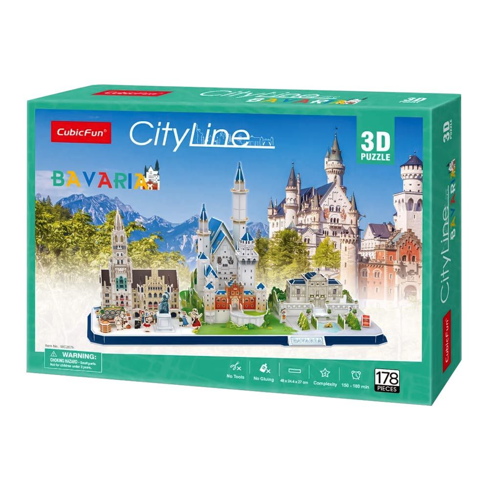 CubicFun ТРИВИМIРНА ГОЛОВОЛОМКА-КОНСТРУКТОР CITY LINE BAVARIA  фото 2 CubicFun ТРИВИМIРНА ГОЛОВОЛОМКА-КОНСТРУКТОР CITY LINE BAVARIA  фото 2