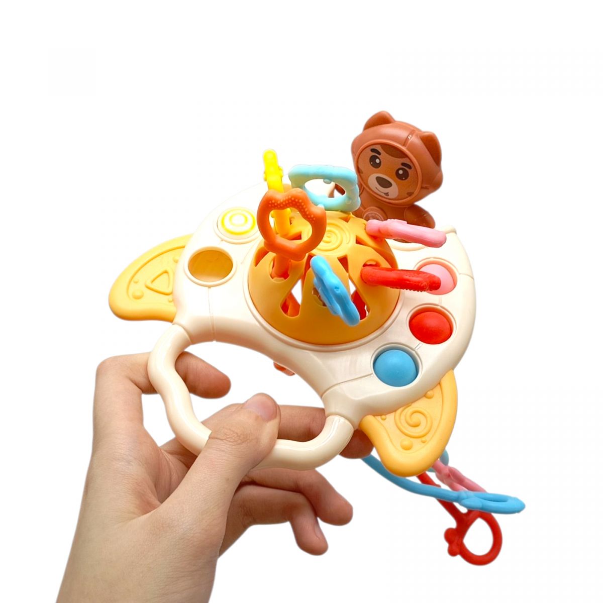 Брязкальце пальчикові ігри, поп іт, гумові прорізувачі, рухливі елементи, ручка для тримання, в коробці  фото 2 Брязкальце пальчикові ігри, поп іт, гумові прорізувачі, рухливі елементи, ручка для тримання, в коробці  фото 2