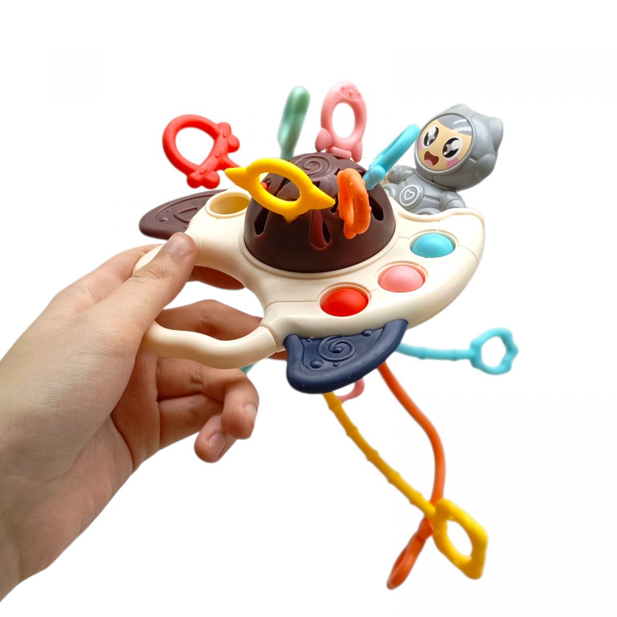 Погремушка пальчиковые игры, поп ит, резиновые прорезыватели, подвижные элементы, ручка для держания, в коробке  фото 2 Погремушка пальчиковые игры, поп ит, резиновые прорезыватели, подвижные элементы, ручка для держания, в коробке  фото 2