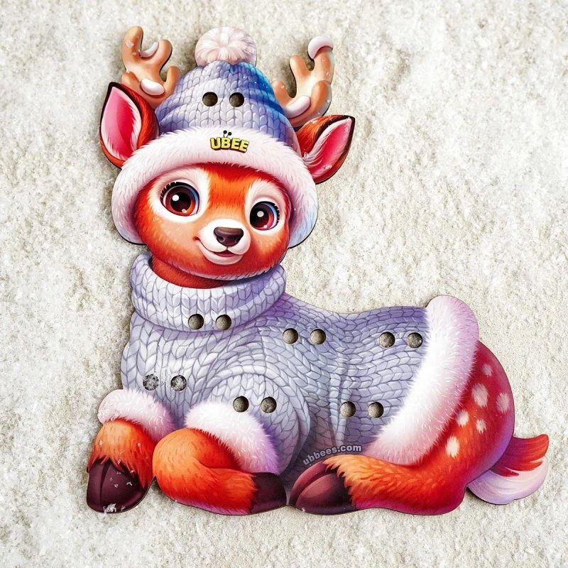 Деревянная игрушка-шнуровка "Олененок"  фото 2 Деревянная игрушка-шнуровка "Олененок"  фото 2