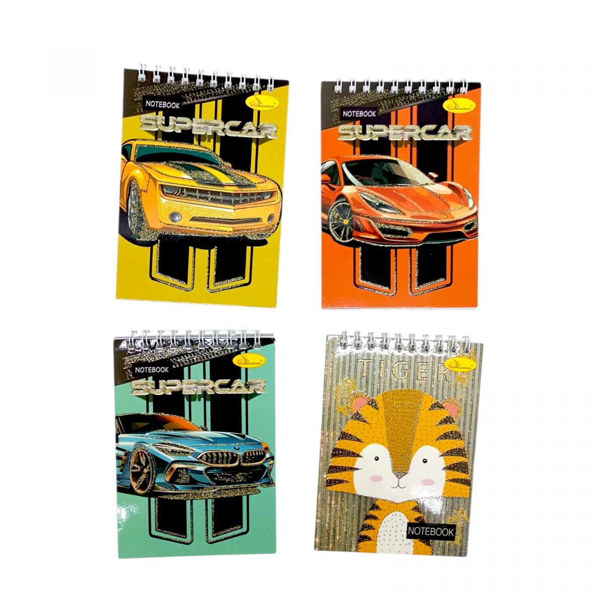 Блокнот з глітером А6, 80 арк. , пружина зверху, мікс видів  фото 2