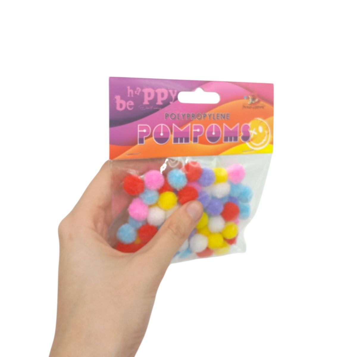 Помпони поліпропіленові, 1. 2см,5 кольорів,60шт  фото 2