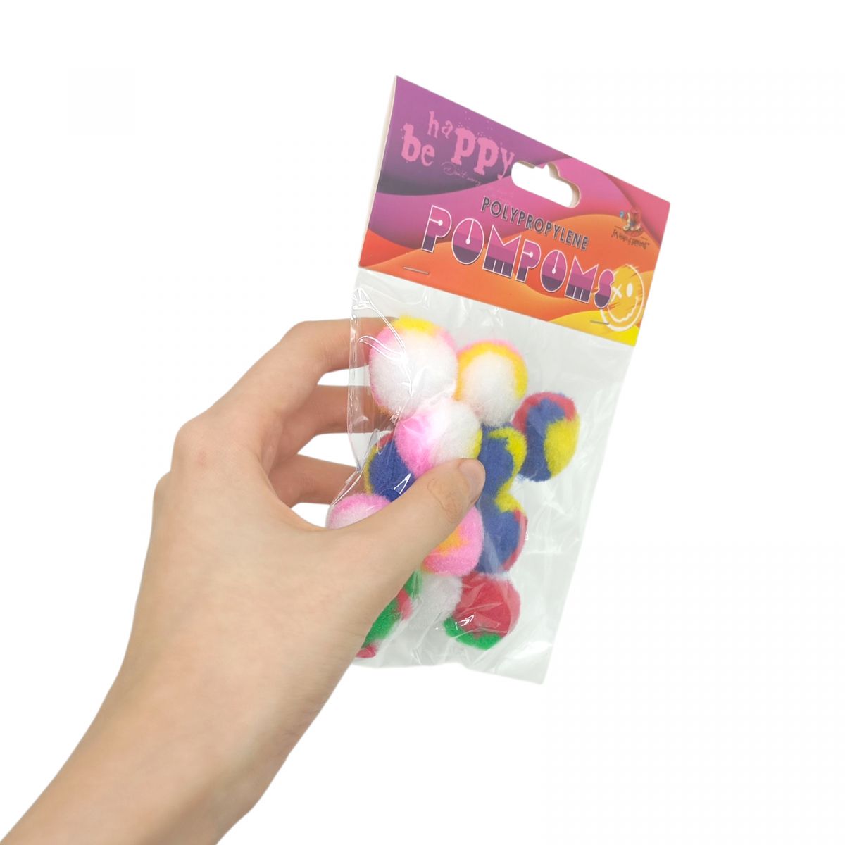 Помпони поліпропіленові, 3см,4 кольори,12шт  фото 2