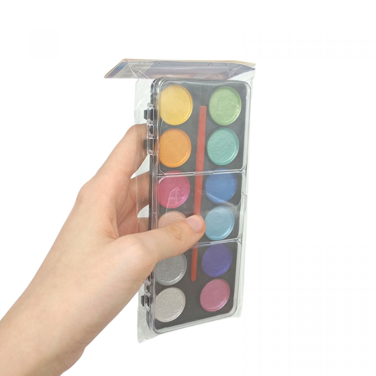 Акварельні фарби, 12 кольорів, 2,1см, перламутрові  фото 2 Акварельні фарби, 12 кольорів, 2,1см, перламутрові  фото 2