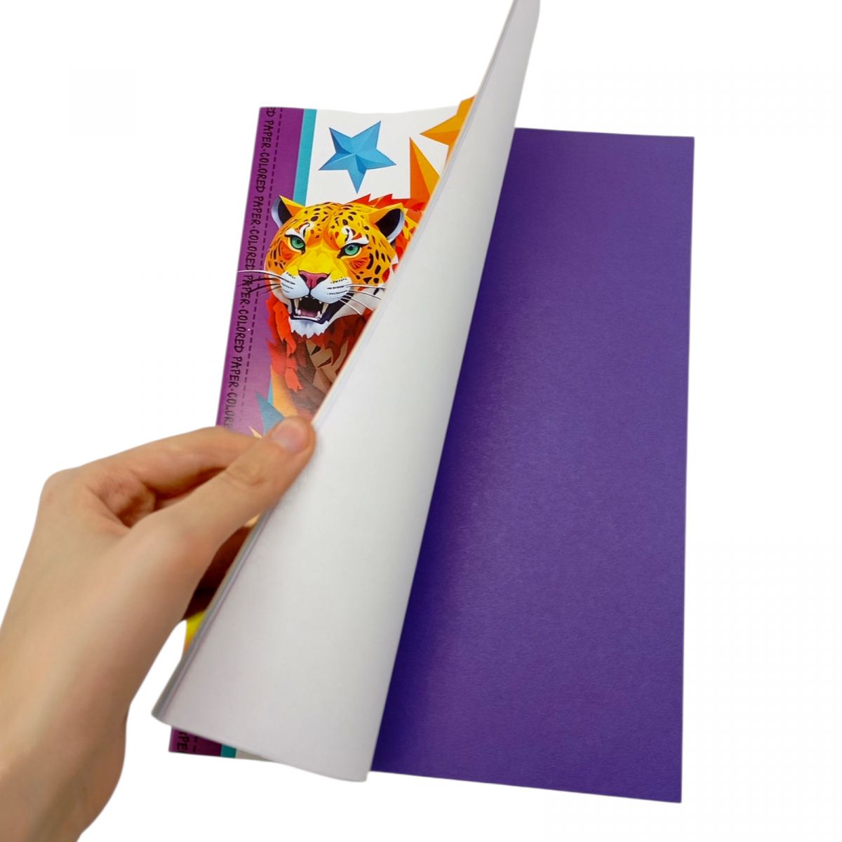 Набір кольорового паперу односторонній , офсетний 210х297 мм, 8 аркушів.  (ВИД 1)  фото 2