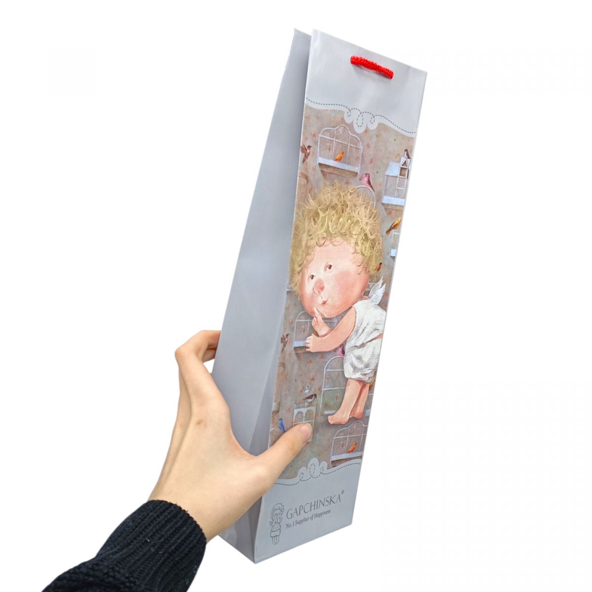 Пакет паперовий 11. 5*37*8. 5  КОРИЧНЕВИЙ  фото 2