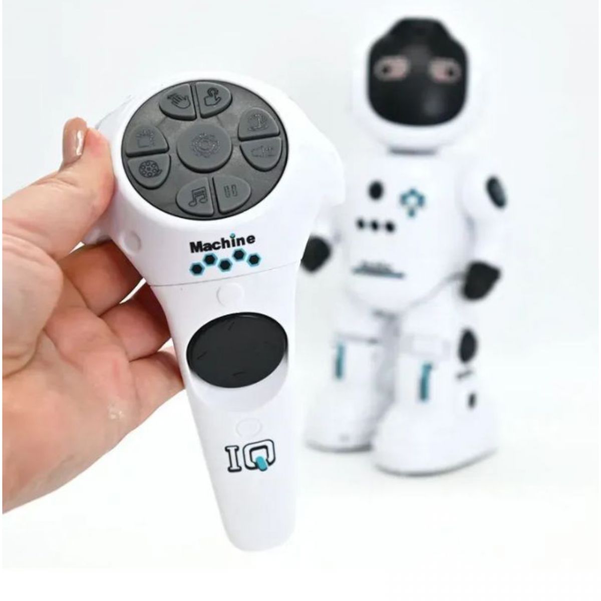 Робот на р/к звуки, світло, мелодії, рухається, від акум.  3. 7 V, режим програмування, реагує на жести та дотик, повертає голову, в коробці  фото 2