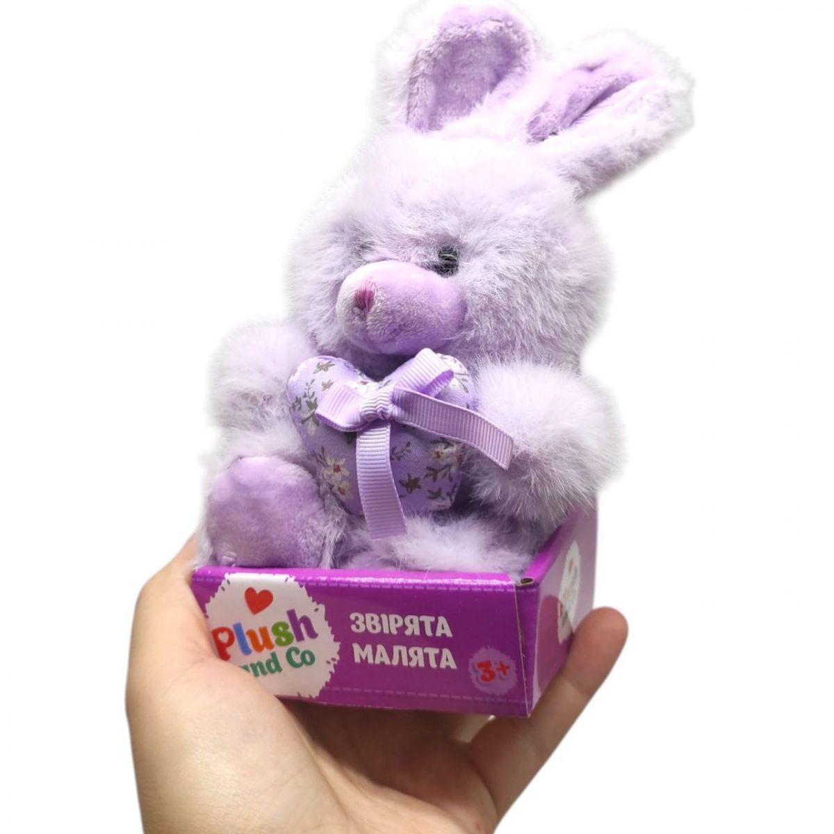 М'яка іграшка "Plush and Co.  ЗАЙЧИК" (БУЗКОВИЙ) 16 см з вушками  фото 2
