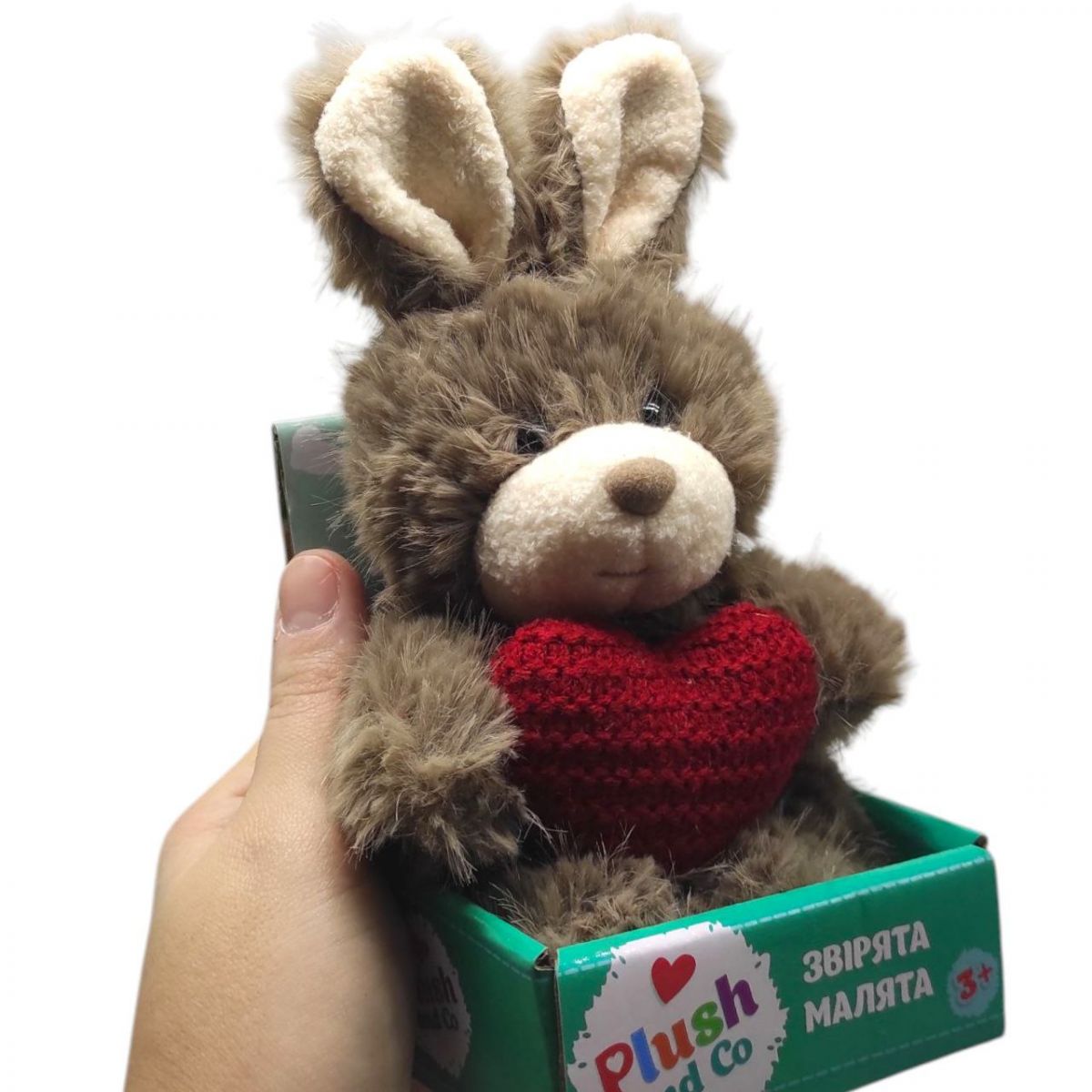 М'яка іграшка "Plush and Co.  ЗАЙЧИК" (КОРИЧНЕВИЙ) 16 см з вушками  фото 2