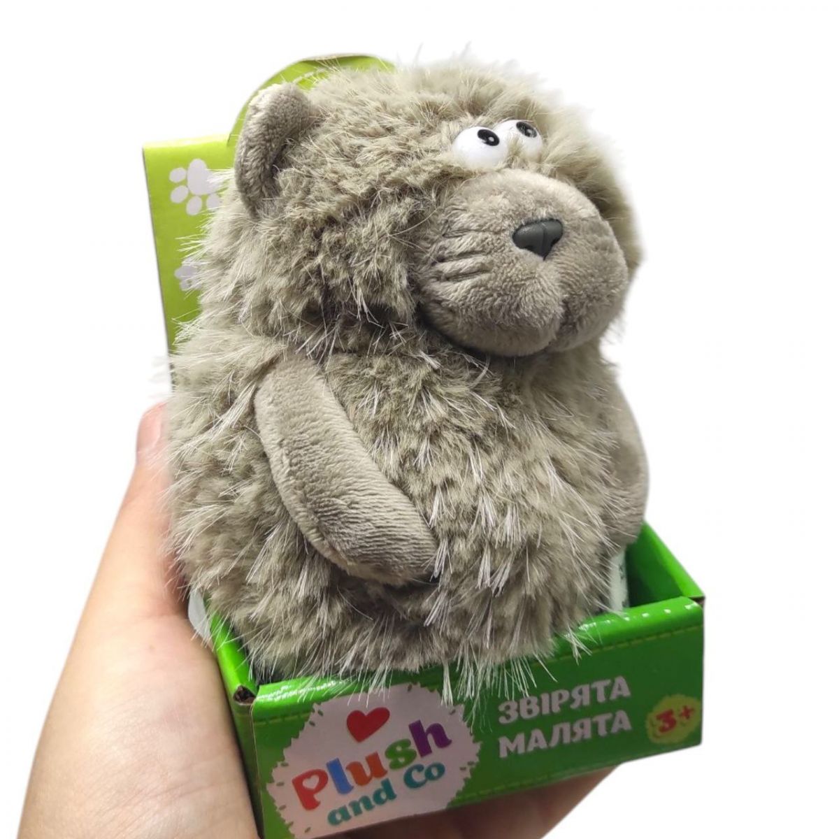 М'яка іграшка "Plush and Co.  КОТИК" (СІРИЙ В СМУЖКУ) 12 см  фото 2