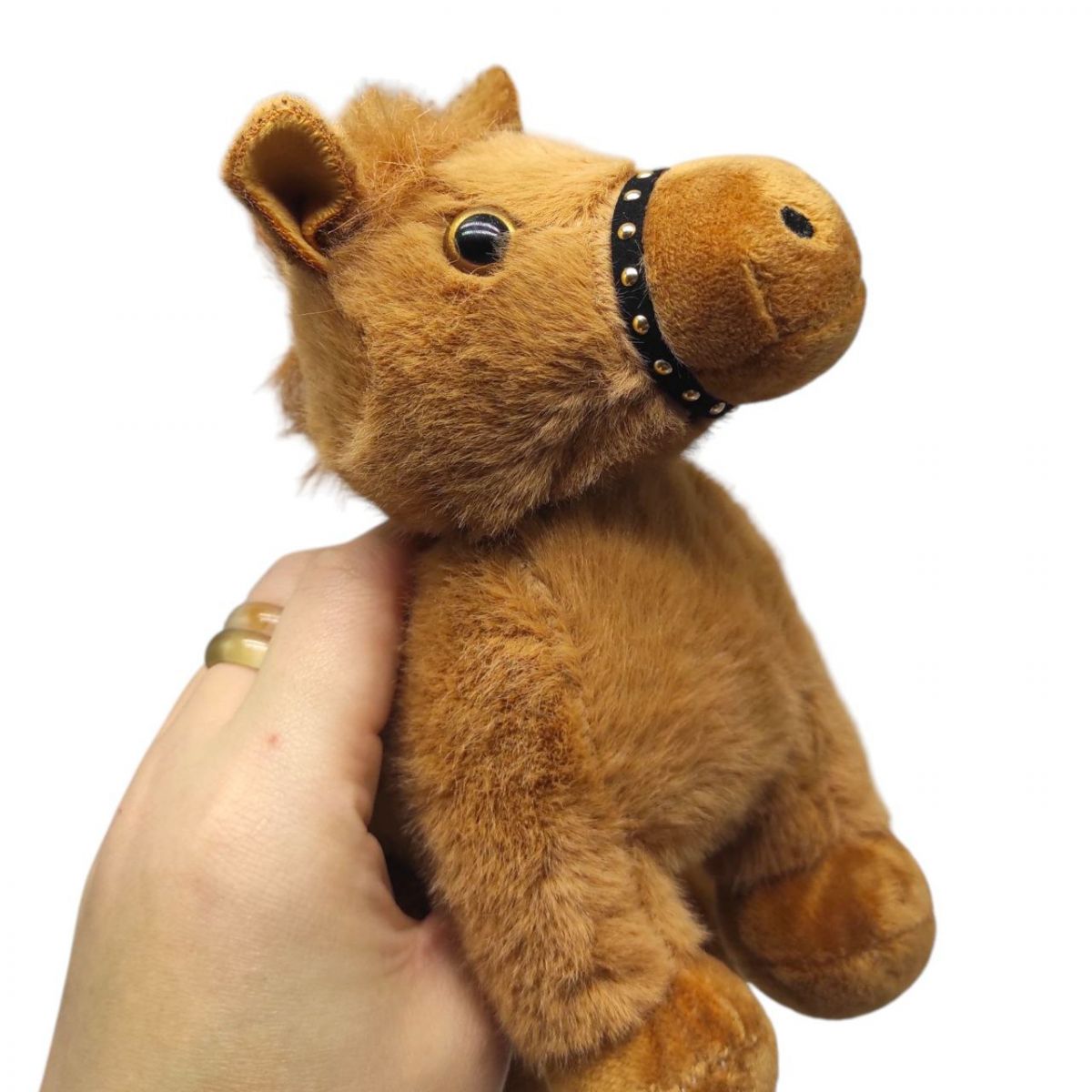 Мʼяка іграшка "Коник" 16 см (СВІТЛО-КОРИЧНЕВИЙ)  фото 2