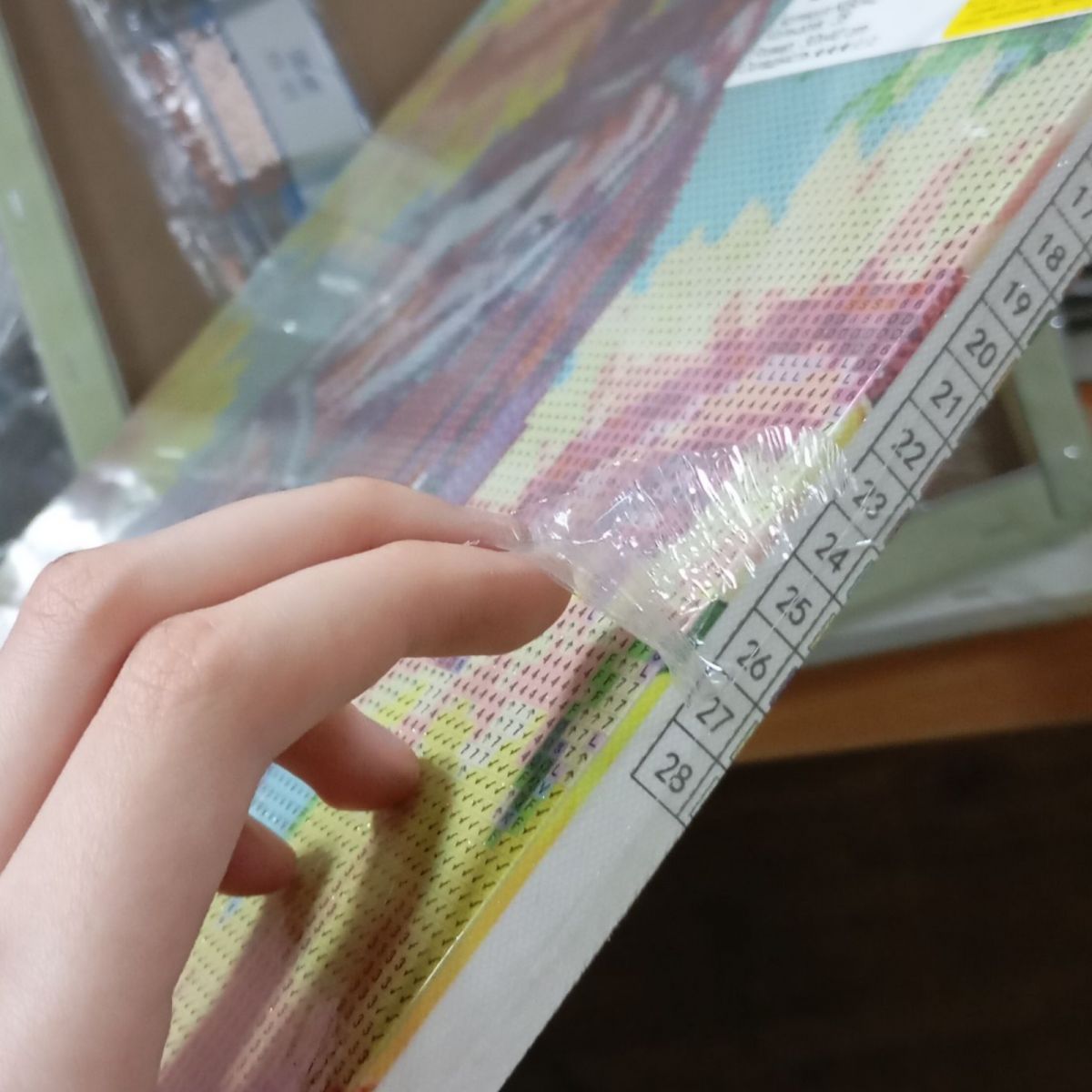 Уцінка.  Алмазна мозаїка "Кінь серед соняхів" 30х40 см - Дефекти на слюді, надірвана  фото 2