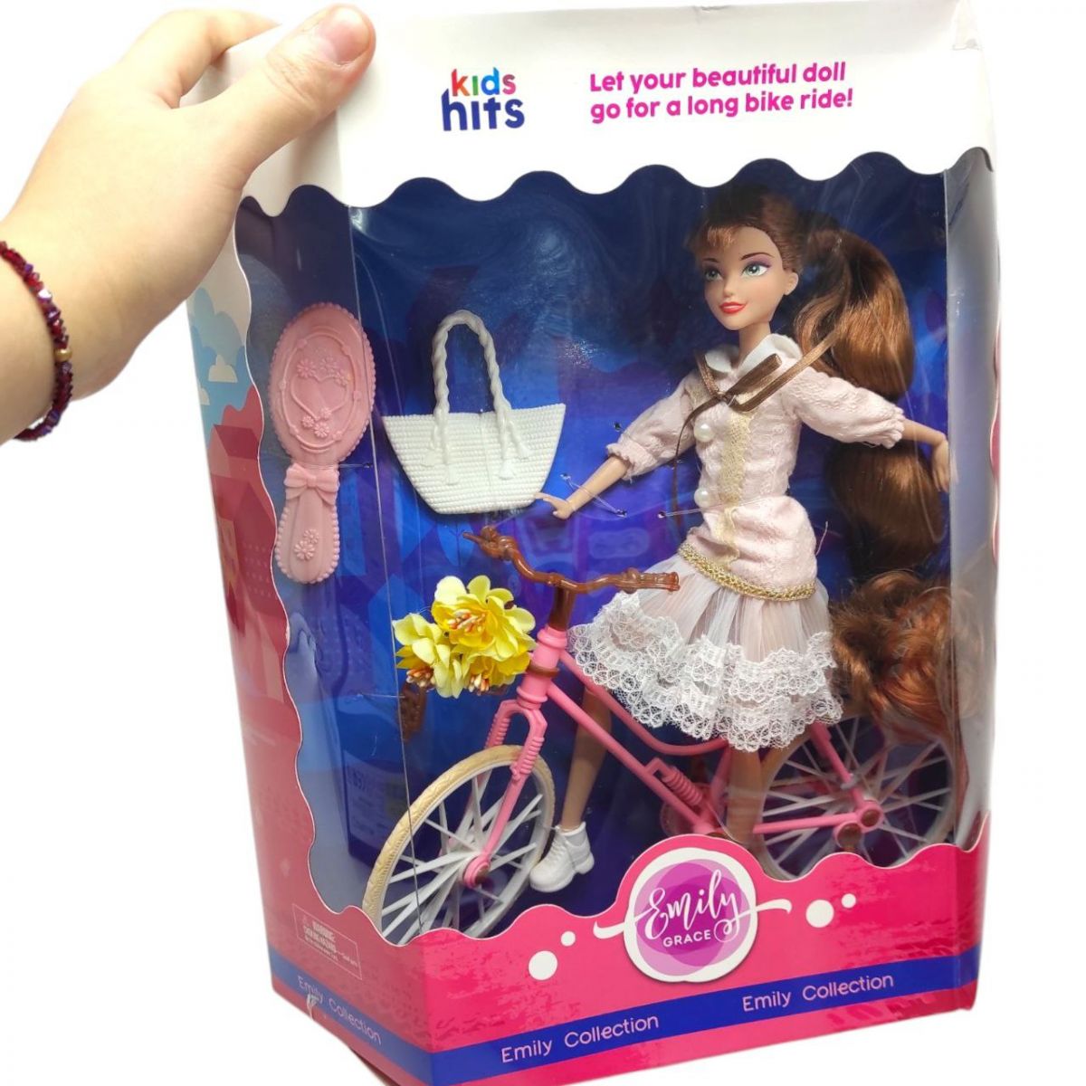 Лялька "Emily Romantic з велосипедом" короб.  30*34*10  см  фото 2