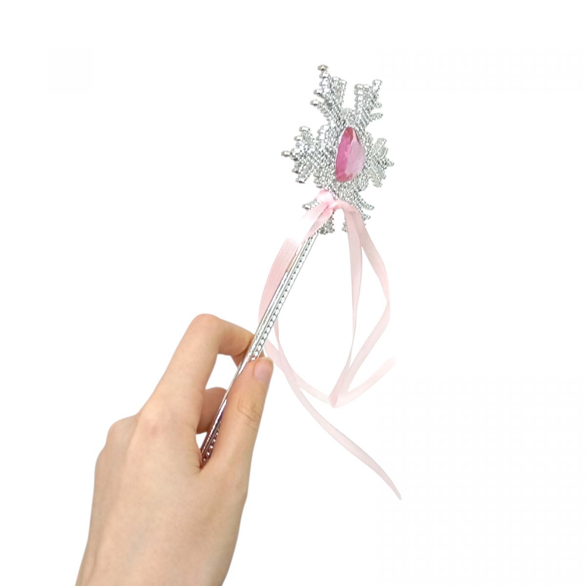 Чарівна паличка Феї з стрічкою рожева 34 см  фото 2