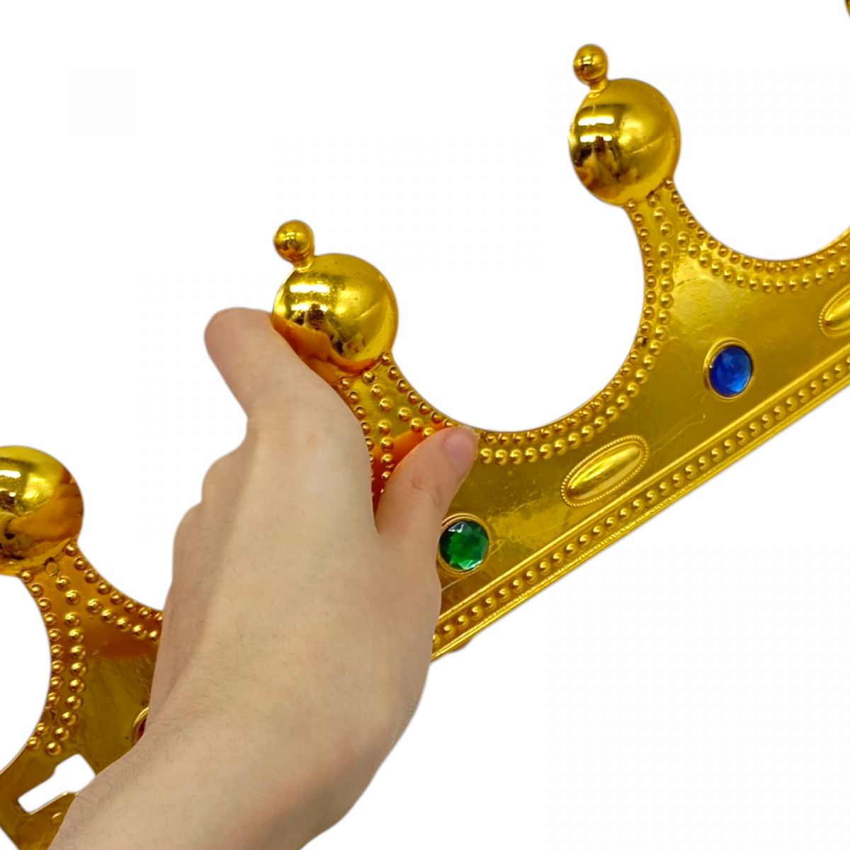 Карнавальна корона Короля золото  фото 2