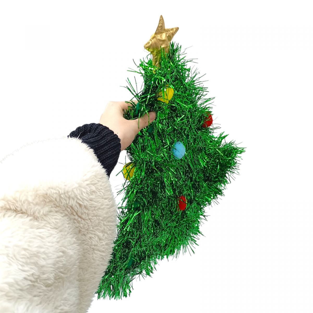 Новогодняя шапка Елка с игрушками 45 см  фото 2