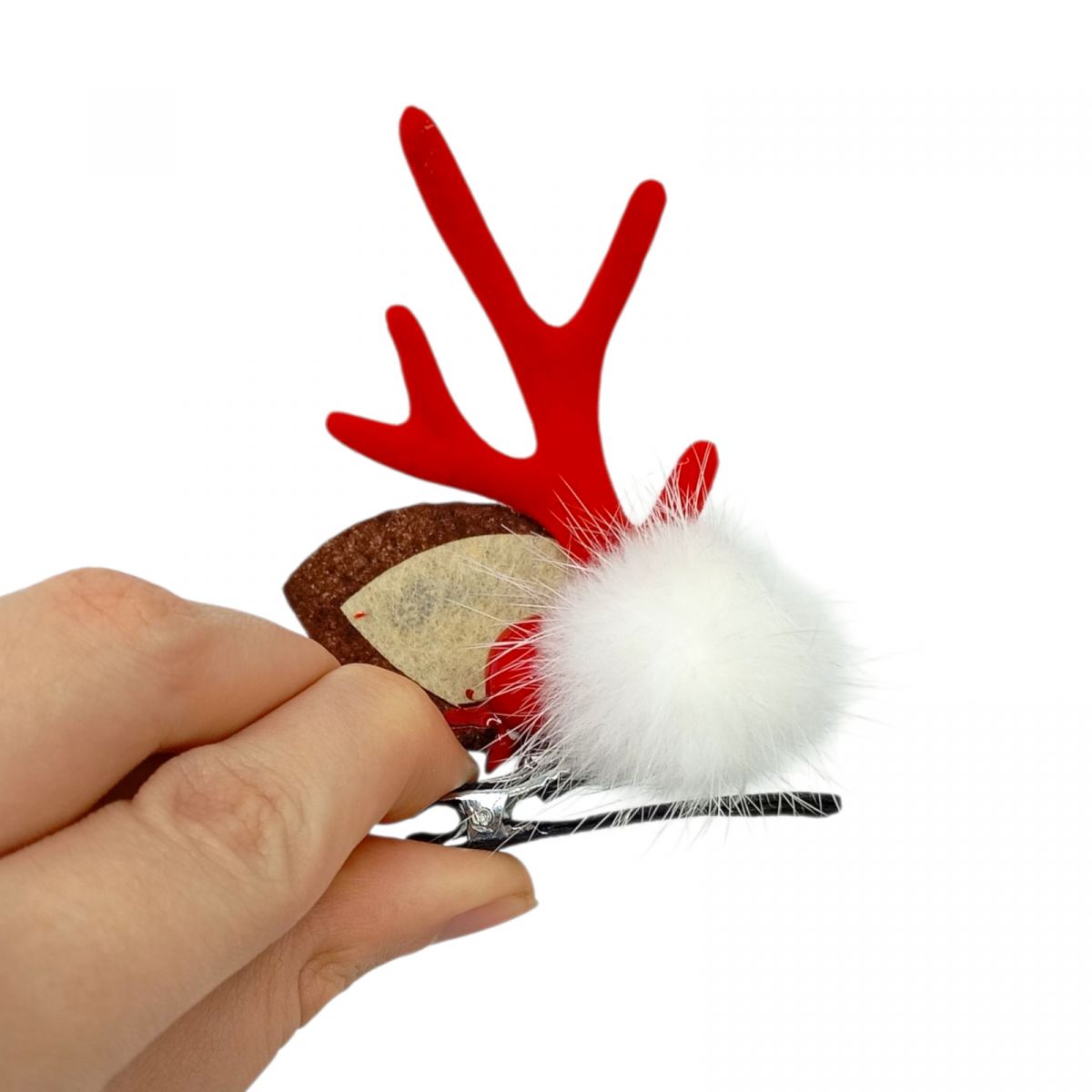 Новорічні шпильки Ріжки 7 см. , мікс кольорів  фото 2