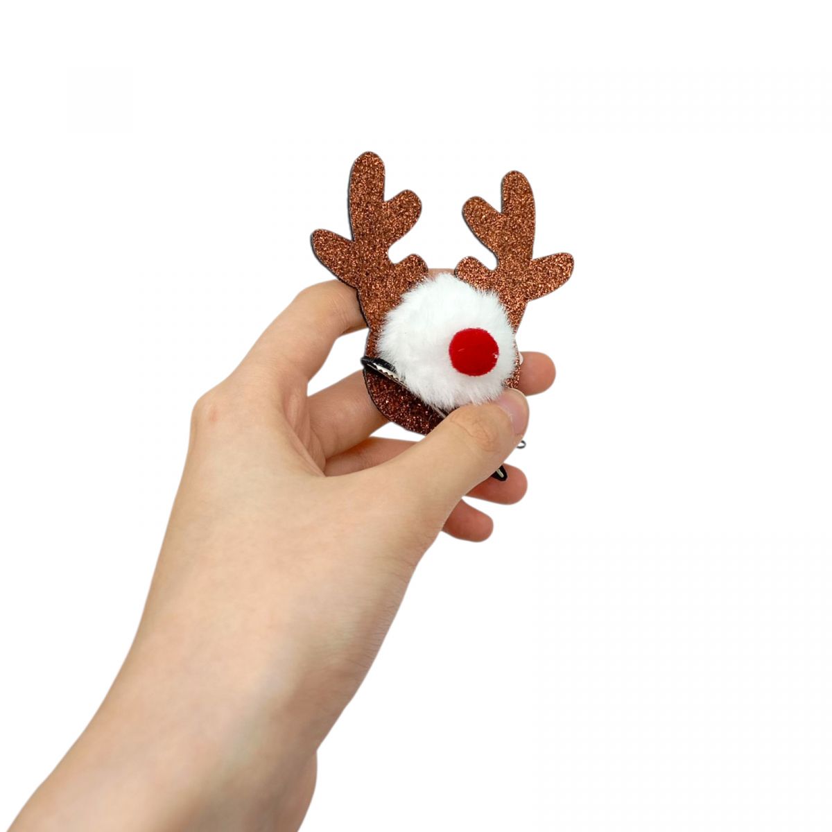 Новорічні шпильки Носик Оленя 8 см. , 3 види  фото 2