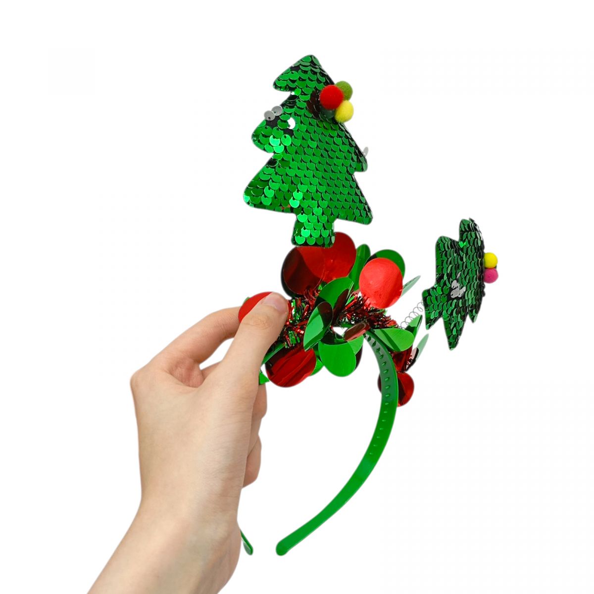 Новогодние обручи елки-хлопушки 24 см  фото 2