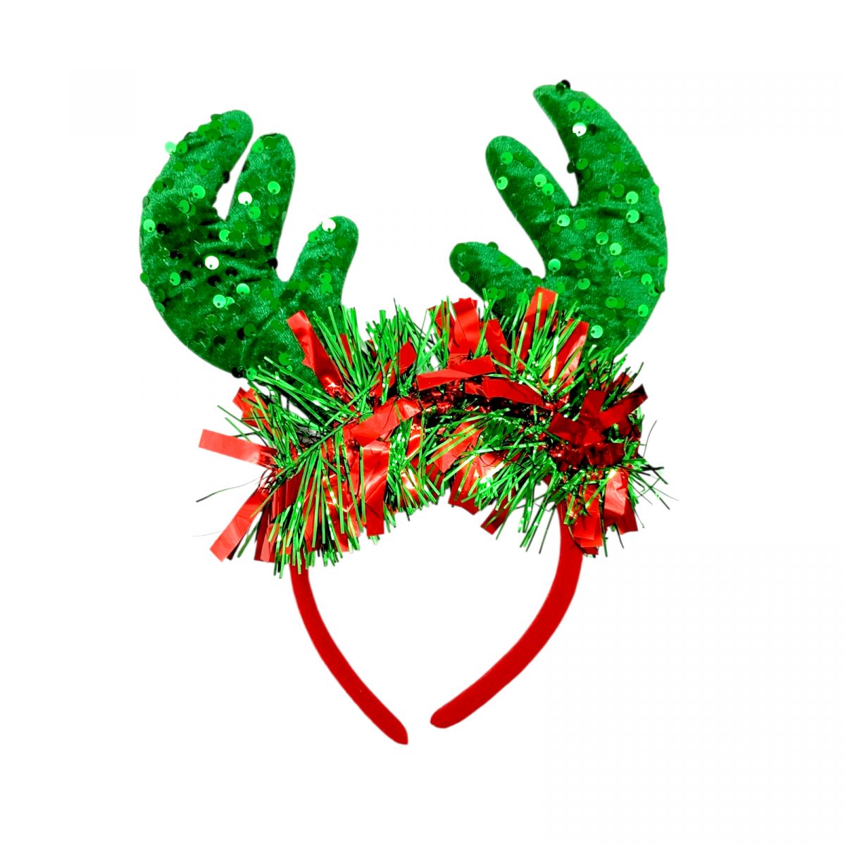 Новогодний обруч веселый олень 27 см микс видов  фото 2