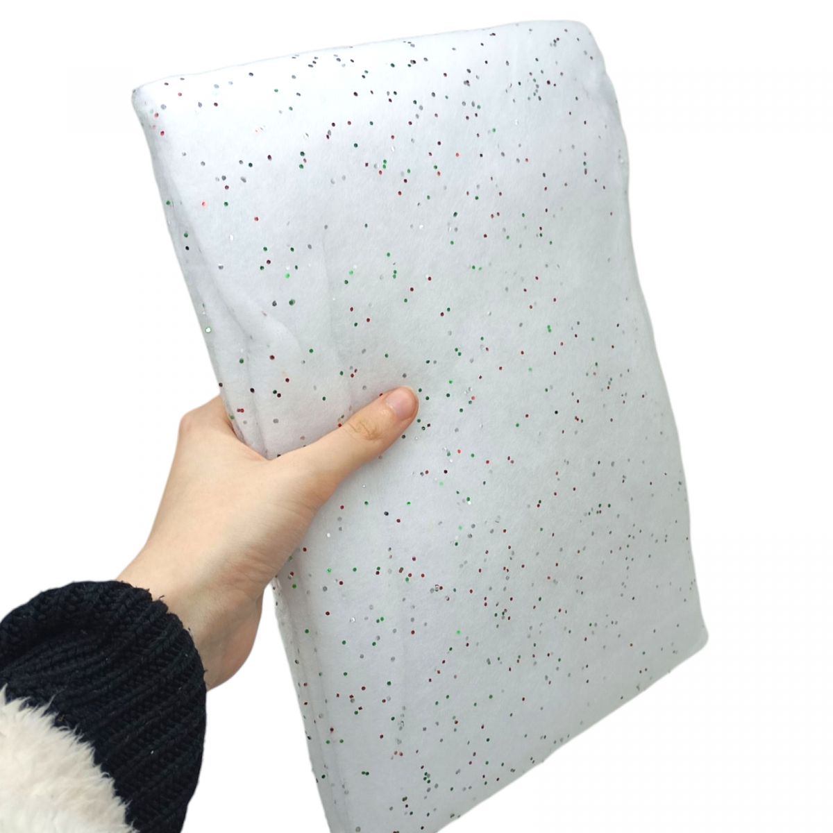 Искусственное снежное покрывало с блестками 1 м,  фото 2