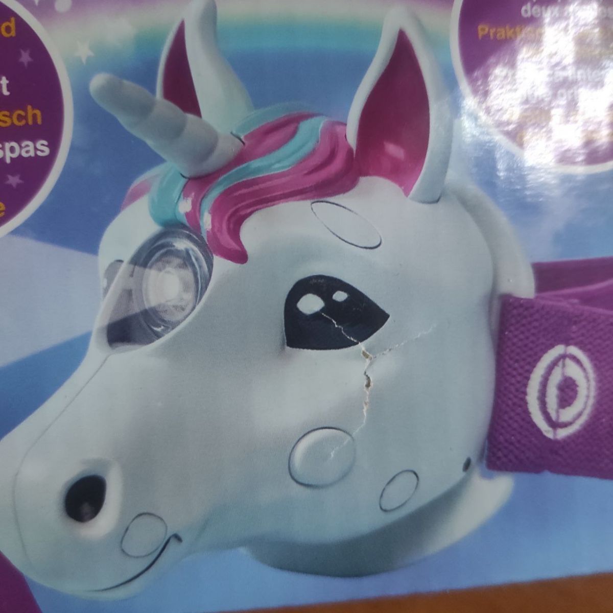 Уцінка.  Налобний ліхтарик "Казковий єдиноріг" Пошкоджена упаковка  фото 2