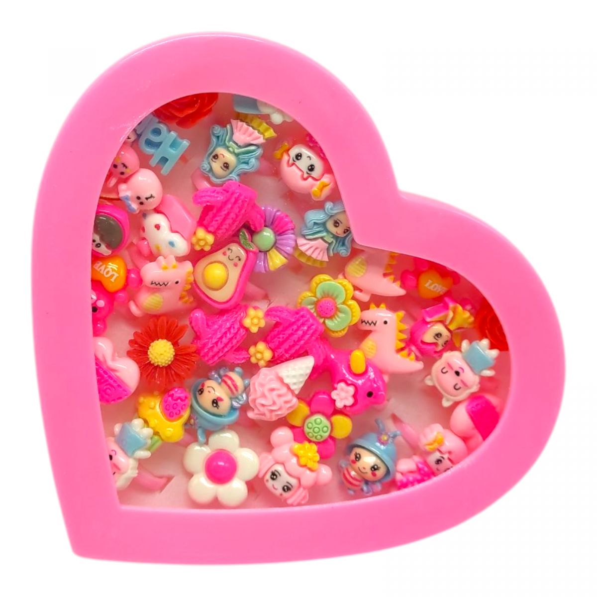 Набір дитячих каблучок, 36 шт (ВИД 2) мікс  фото 2