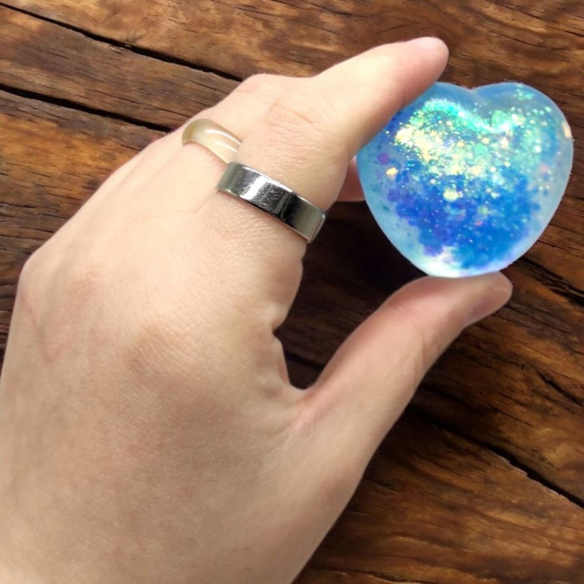 Антистрес жуйка тягучка серце (ФІЛЕТОВЕ)  фото 2