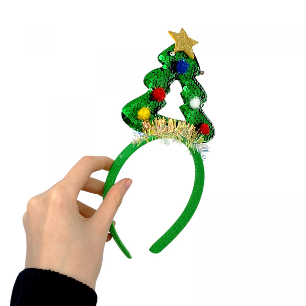 Обруч на голову "Елка блестящая"  фото 2
