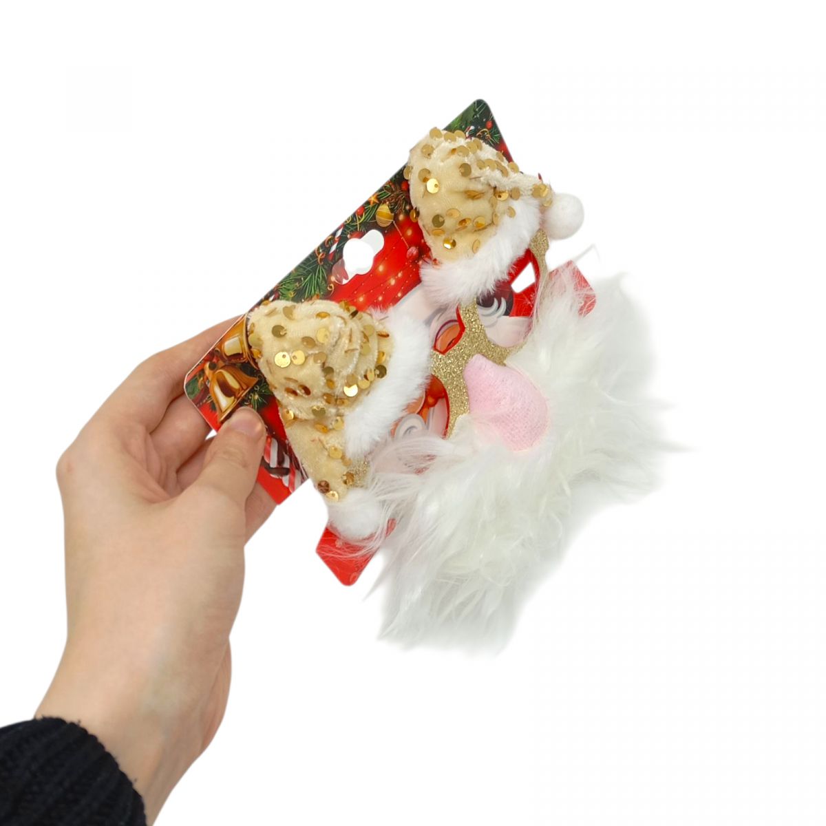 Очки новогодние "Санта с носом и бородой"  фото 2