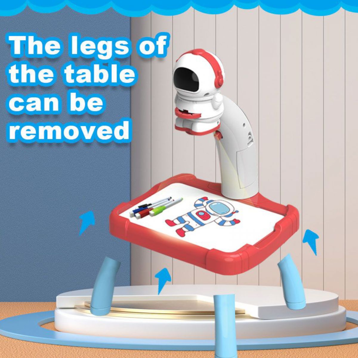 Детский стол для рисования "КОСМОС" с проектором в коробке  фото 2