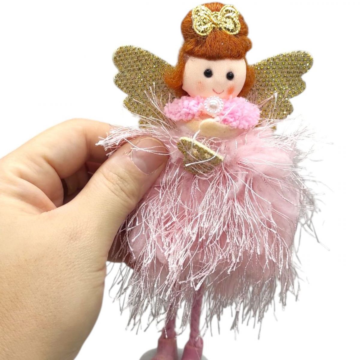 Іграшка декор новорічна лялька (БІЛА)  фото 2