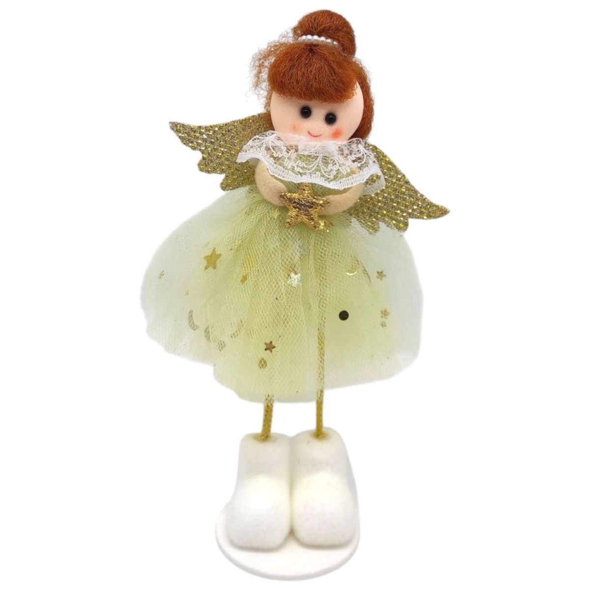 Іграшка декор новорічна ЛЯЛЬКА (РОЖЕВА)  фото 2